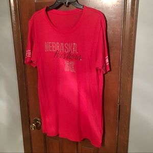Nebraska Huskers Embellished Red T-Shirt
